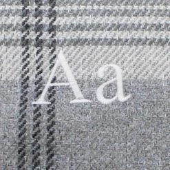 Budget 😍 Personalised 🐶 Dog Crate Bumper in Balmoral Dove Grey Tweed by Lords & Labradors 🎉 -Lords & Labradors Sales personalised dog crate cover in balmoral dove grey tweed by lords labradors letters