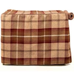 Budget ⭐ Personalised 🦮 Dog Crate Cover in Balmoral Mulberry Tweed by Lords & Labradors 😀 -Lords & Labradors Sales personalised dog crate cover in balmoral mulberry tweed by lords labradors studio back