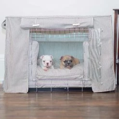 Best reviews of 💯 Personalised 🐶 Dog Crate Cover in Regency Stripe by Lords & Labradors ✔️