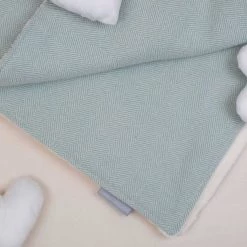 Outlet 🤩 Personalised 🦮 Dog & Puppy Cosy Tweed Blanket By Lords & Labradors 👏 -Lords & Labradors Sales personalised dog puppy cosy tweed blanket by lords labradors duck egg