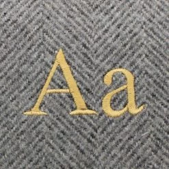 Outlet 🤩 Personalised 🦮 Dog & Puppy Cosy Tweed Blanket By Lords & Labradors 👏 -Lords & Labradors Sales personalised dog puppy cosy tweed blanket by lords labradors pewter herringbone letters