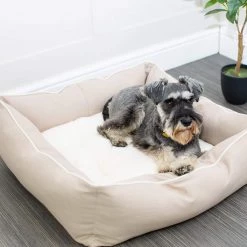 Promo 🥰 Lords & Labradors Personalised Savanna Box Bed For 🐕 Dogs 🛒 -Lords & Labradors Sales personalised savanna box bed for dogs oatmeal