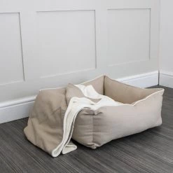 Promo 🥰 Lords & Labradors Personalised Savanna Box Bed For 🐕 Dogs 🛒 -Lords & Labradors Sales personalised savanna box bed for dogs taupe