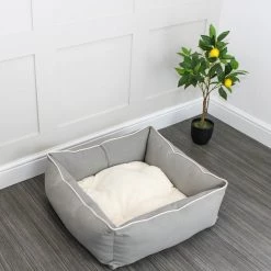 Promo 🥰 Lords & Labradors Personalised Savanna Box Bed For 🐕 Dogs 🛒 -Lords & Labradors Sales personalised savanna box bed for dogs taupe top