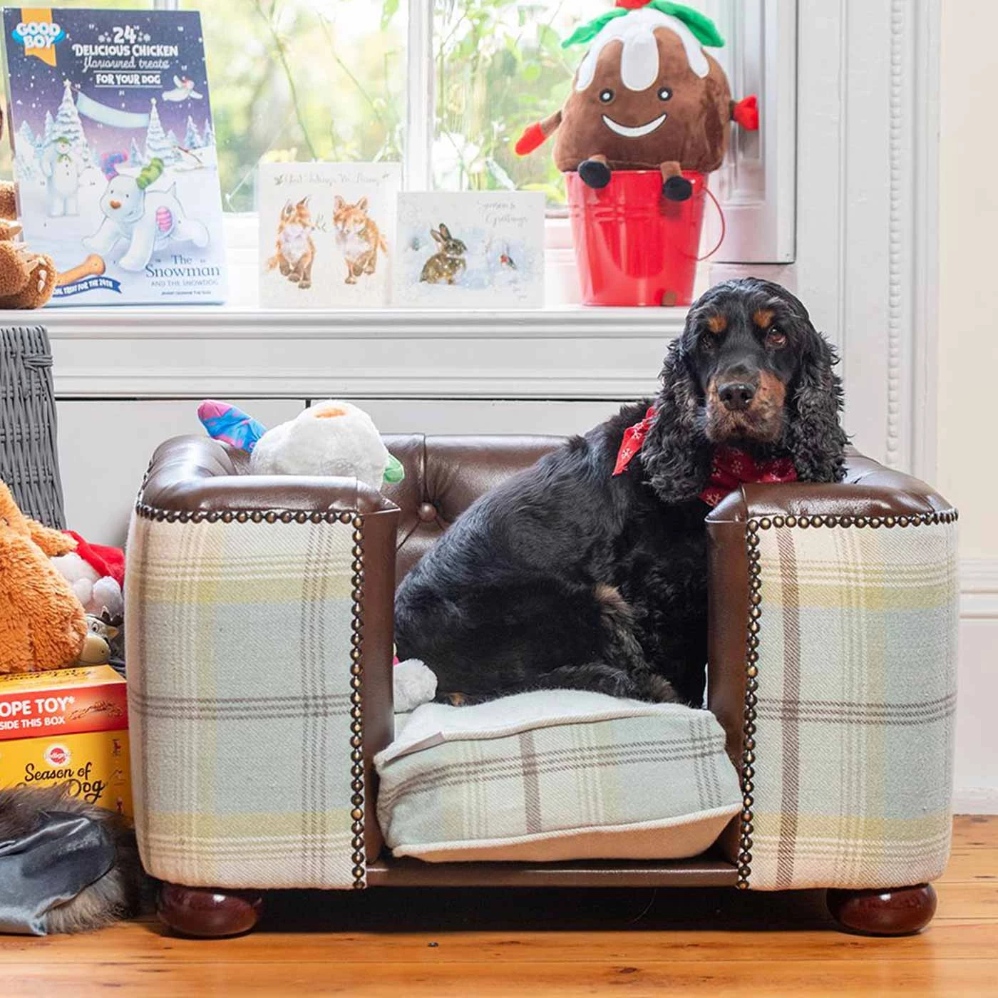 Buy โค๏ธ Lords & Labradors Personalised Tetford ๐ฆฎ Dog Chesterfield in Tan Leather & Duck Egg Tweed ๐ 3 Buy โค๏ธ Lords & Labradors Personalised Tetford ๐ฆฎ Dog Chesterfield in Tan Leather & Duck Egg Tweed ๐ - Image 3