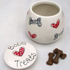 Best deal ⭐ Purple Glaze Personalised Treat Jar For 🐕 Dog Biscuits ⌛ -Lords & Labradors Sales personalised treat jar