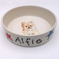 Cheapest 🛒 Portrait 🦮 Dog Bowl by Purple Glaze - Straight 🔥 -Lords & Labradors Sales portrait dog bowl by purple glaze straight alfie