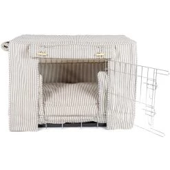 Wholesale 🧨 Dog Crate Set in Regency Stripe by Lords & Labradors ❤️ -Lords & Labradors Sales regency cotton full set 2