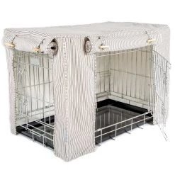 Hot Sale 🧨 Dog Crate Cover in Regency Stripe by Lords & Labradors 😍 -Lords & Labradors Sales regency cover cotton 2