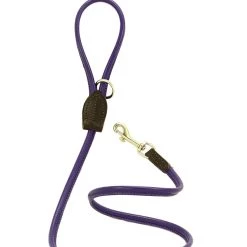 Flash Sale ๐ Dogs & Horses Narrow Rolled Leather Lead ๐ 22 Flash Sale ๐ Dogs & Horses Narrow Rolled Leather Lead ๐ -Lords & Labradors Sales rolled leather lead purple and brass