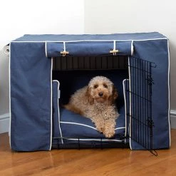 Hot Sale 🧨 Dog Crate Set in Savanna Indigo by Lords & Labradors 🛒 -Lords & Labradors Sales savanna indigo black crate set 2