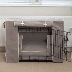 Cheapest 👍 Dog Crate Set in Savanna Stone by Lords & Labradors 🥰 -Lords & Labradors Sales savanna stone black crate set