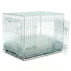 Best Sale 🥰 Dog Crate with Cotton Cushion by Lords & Labradors 🛒 9 Best Sale 🥰 Dog Crate with Cotton Cushion by Lords & Labradors 🛒 -Lords & Labradors Sales silver dog crate and cotton cushion set by lords labradors duck egg spot