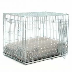 Best Sale 🥰 Dog Crate with Cotton Cushion by Lords & Labradors 🛒 8 Best Sale 🥰 Dog Crate with Cotton Cushion by Lords & Labradors 🛒 -Lords & Labradors Sales silver dog crate and cotton cushion set by lords labradors grey spot