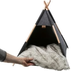 Brand new 👍 Trixie Cat Tipi Cave ⌛ -Lords & Labradors Sales trixie charcoal tipi cave studio
