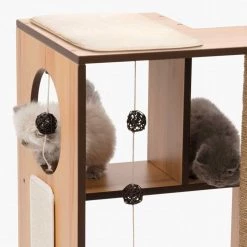Best deal ๐ Vesper Box Large - Cozy Cube Cat Furniture ๐คฉ 8 Best deal ๐ Vesper Box Large - Cozy Cube Cat Furniture ๐คฉ -Lords & Labradors Sales vesper large box walnut studio close up